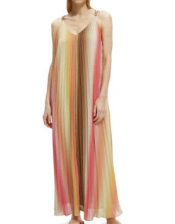 Scotch And Soda Pleated Tank Top Maxi Dress Regular Length Multi -Amour Fashion 23 41494508 5