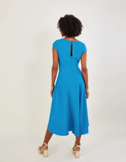 MONSOON Sarah Structured Midi Dress Blue -Amour Fashion 23 44120032 3
