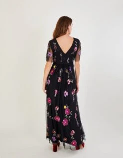 MONSOON Faye Embellished Maxi Dress Black -Amour Fashion 23 44123401 3