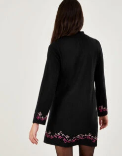 MONSOON Embroidered Short Tunic Dress With Recycled Polyester Black -Amour Fashion 23 45130701 3