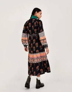 MONSOON Print Heritage Embroidered Heritage Smock Dress Black -Amour Fashion 23 54004401 3