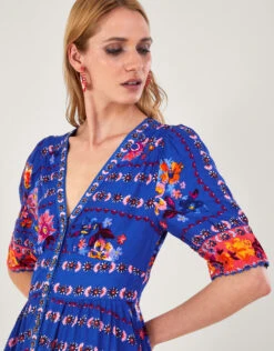 MONSOON Scarf Print Dress In LENZING™ ECOVERO™ Blue 8 MONSOON Scarf Print Dress In LENZING™ ECOVERO™ Blue -Amour Fashion 23 54017802 2