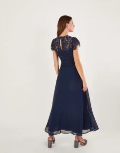 MONSOON Louise Lace Shorter Length Dress Blue -Amour Fashion 23 54075961 3