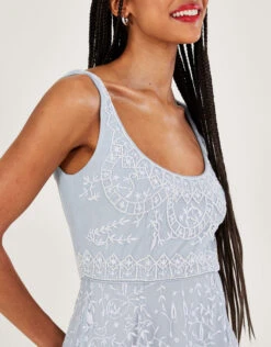 MONSOON Eugiene Embroidered Shorter Length Maxi Dress -Amour Fashion 23 54079368 2