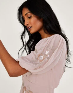 MONSOON August Embellished Maxi Dress Pink -Amour Fashion 23 54080521 3