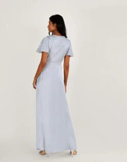 MONSOON Mia Satin Embroidered Maxi Dress Silver -Amour Fashion 23 54080711 3