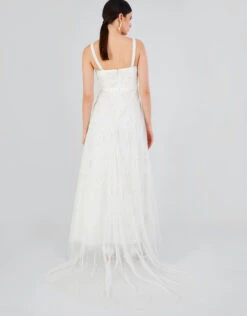MONSOON Caroline Embellished Bridal Dress Ivory -Amour Fashion 23 54081646 3
