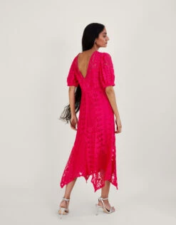 MONSOON Embeth Lace Hanky Hem Dress Pink -Amour Fashion 23 54083110 3