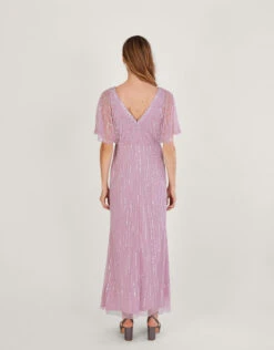 MONSOON Elizabeth Embellished Maxi Dress In Recycled Polyester Pink -Amour Fashion 23 54083455 3