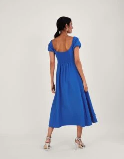 MONSOON Katie Ring Detail Bardot Dress Blue -Amour Fashion 23 54084932 3