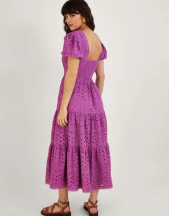 MONSOON Fabiola Broderie Dress Purple -Amour Fashion 23 54088804 3