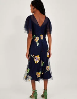 MONSOON Claudia Embellished Midi Dress Blue -Amour Fashion 23 54088961 3