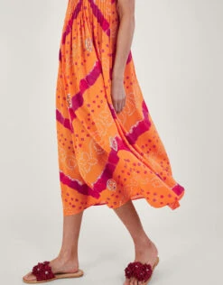 MONSOON Bandhani Dye Cami Midi Dress Orange -Amour Fashion 23 54156915 2