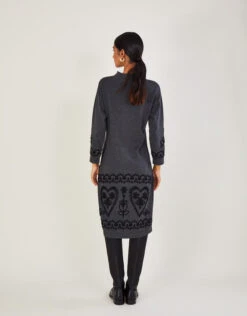 MONSOON Cornelli Long Dress In Sustainable Cotton Grey -Amour Fashion 23 54172803 3