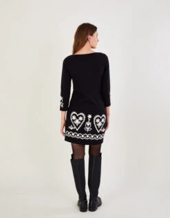 MONSOON Cornelli Smart Dress In Sustainable Cotton Black -Amour Fashion 23 54172901 3