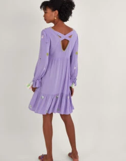 MONSOON Premium Embroidered Kaftan Dress In LENZING™ ECOVERO™ Purple 11 MONSOON Premium Embroidered Kaftan Dress In LENZING™ ECOVERO™ Purple -Amour Fashion 23 54187894 3