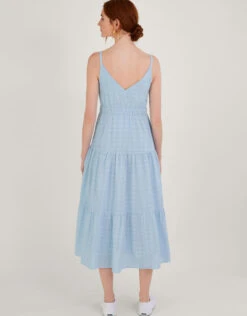 MONSOON Belle Broderie Tiered Dress Blue -Amour Fashion 23 54277002 3