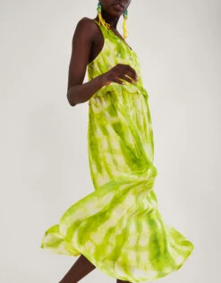 MONSOON Dalila Tie Dye Dress With Sustainable Viscose Green -Amour Fashion 23 54280488 2