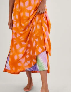 MONSOON Print Kaftan Dress In LENZING™ ECOVERO™ Orange -Amour Fashion 23 54283234 2