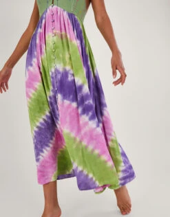 MONSOON Halter Chevron Tie Dye Print Dress In LENZING™ ECOVERO™ Pink -Amour Fashion 23 54283410 2