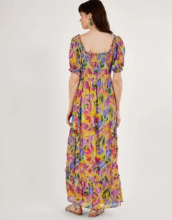 MONSOON Suzannah Metallic Print Maxi Dress Yellow 9 MONSOON Suzannah Metallic Print Maxi Dress Yellow -Amour Fashion 23 54288114 3