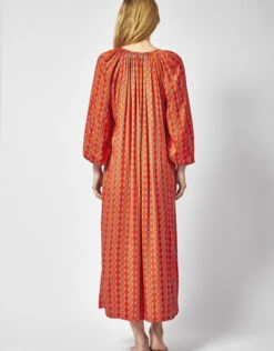 DEEBA Oozie Print Dress Orange -Amour Fashion 23 54292515 3