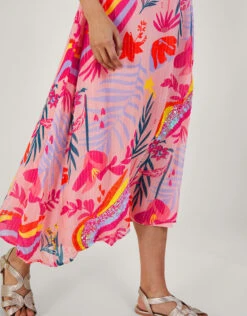 MONSOON Sienna Embellished Metallic Dress With Recycled Polyester Pink -Amour Fashion 23 64018910 2