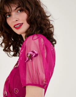 MONSOON Allie Wrap Dress Pink -Amour Fashion 23 64024810 2