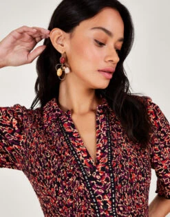 MONSOON Print Shirt Dress Red -Amour Fashion 23 64070709 2