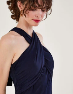 MONSOON Clo Crossover Maxi Dress Blue -Amour Fashion 23 64074661 2