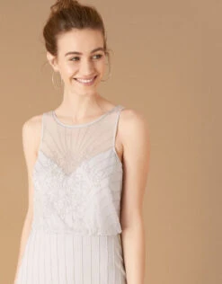 MONSOON Bella Embellished Maxi Dress Blue -Amour Fashion 23 74511102 3