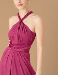 MONSOON Tallulah Twist Me Tie Me Jersey Bridesmaid Dress Pink -Amour Fashion 23 84229110 3