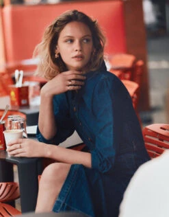 MONSOON Diya Denim Shirt Dress Blue -Amour Fashion 24 24048839 6