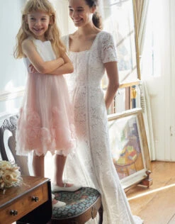 MONSOON Kim Square Neck Lace Bridal Dress Ivory -Amour Fashion 24 24284146 6