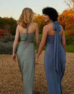 MONSOON Tracy Twist Me Tie Me Maxi Dress Blue -Amour Fashion 24 24288102 6