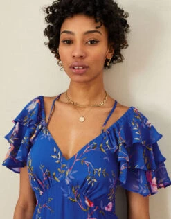 MONSOON Berrie Midi Dress In Sustainable Viscose Blue 7 MONSOON Berrie Midi Dress In Sustainable Viscose Blue -Amour Fashion 24 34319802 5