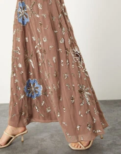 MONSOON Blakely Embellished Maxi Dress With Recycled Polyester Pink -Amour Fashion 24 34321921 5