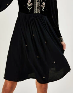 MONSOON Nikki Embroidered Bib Dress Black -Amour Fashion 24 45051601 5