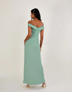 MONSOON Beatrice Crepe Bardot Maxi Dress Green -Amour Fashion 24 54076127 5