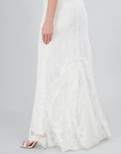 MONSOON Elizabeth Chantilly Lace Bridal Maxi Dress Ivory -Amour Fashion 24 54077946 4