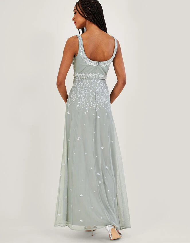 MONSOON Eugiene Embroidered Maxi Dress Green 5 MONSOON Eugiene Embroidered Maxi Dress Green - Image 3
