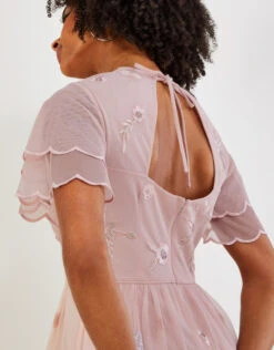 MONSOON Catherine Embellished Shorter Length Dress Pink -Amour Fashion 24 54079521 5