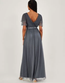 MONSOON Isla Spot Mesh Maxi Dress Blue -Amour Fashion 24 54080298 3