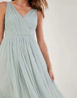 MONSOON Anne Mesh Maxi Dress In Recycled Polyester Green -Amour Fashion 24 54081307 5