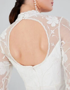 MONSOON Krystyna Embroidered Short Dress Ivory -Amour Fashion 24 54082146 4