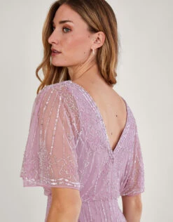 MONSOON Elizabeth Embellished Maxi Dress In Recycled Polyester Pink -Amour Fashion 24 54083455 5