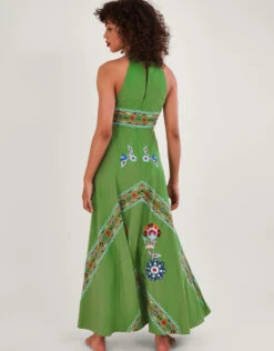 MONSOON Shirley Ring Detail Embellished Maxi Dress Green -Amour Fashion 24 54088307 3