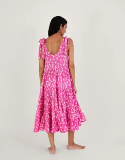 MONSOON Batik Print Tiered Midi Dress Pink -Amour Fashion 24 54159110 3