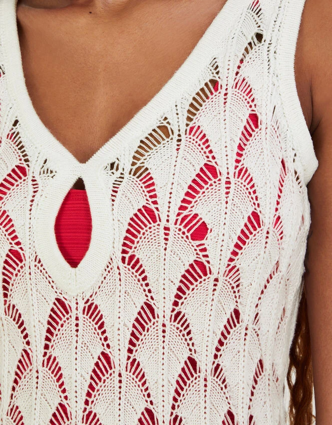 MONSOON Pointelle Stitch Beach Midi Dress Ivory 7 MONSOON Pointelle Stitch Beach Midi Dress Ivory - Image 5