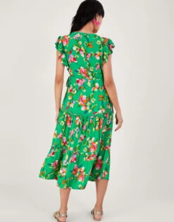 MONSOON Lilou Floral Tea Dress In Sustainable Viscose Green 9 MONSOON Lilou Floral Tea Dress In Sustainable Viscose Green -Amour Fashion 24 54276207 3